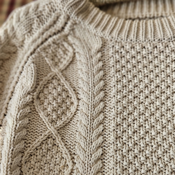 LL Bean Fisherman's Knit Sweater - Picture 6 of 10